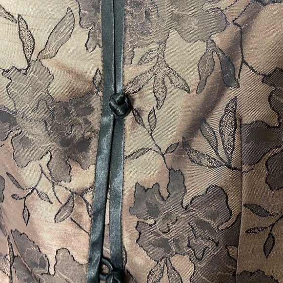 𝅺vintage Madame Butterfly oriental satiny floral jacket top - Picture 5 of 8